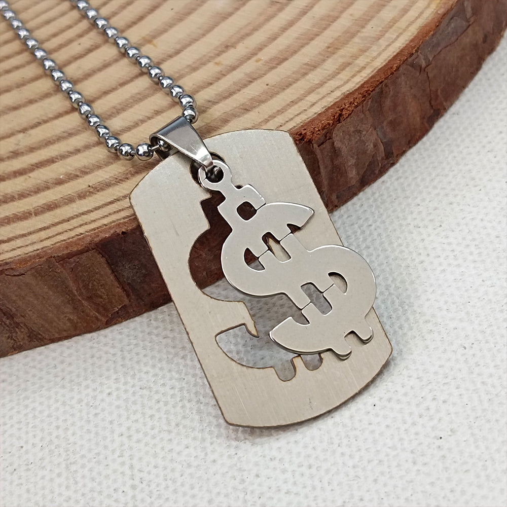 Urthn Dollar Symbol Chain Pendant For Men