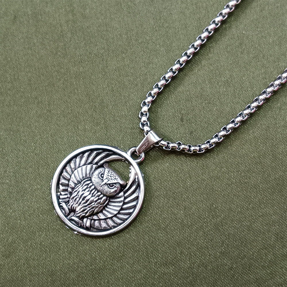 Urthn Owl Chain Pendant For Men
