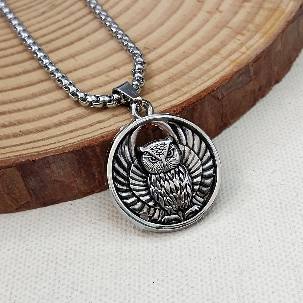Urthn Owl Chain Pendant For Men (Pack Of 6)