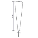 Urthn Statement Black Cross Pendant with Chain  for Men's (Pack Of 6)