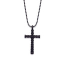 Urthn Statement Black Cross Pendant with Chain  for Men's (Pack Of 6)