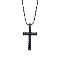 Urthn Statement Black Cross Pendant with Chain  for Men's (Pack Of 6)
