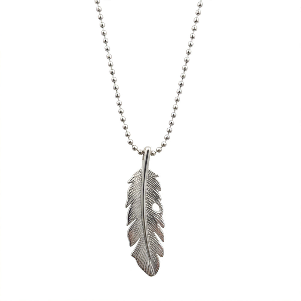 Urthn Stylish Feather chain pendent for men (Pack Of 6)