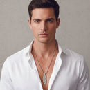 Urthn Stylish Feather chain pendent for men (Pack Of 6)