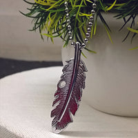 Urthn Stylish Feather chain pendent for men (Pack Of 6)