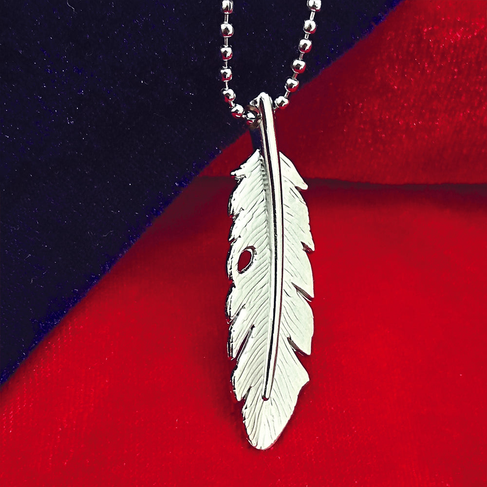 Urthn Stylish Feather chain pendent for men (Pack Of 6)
