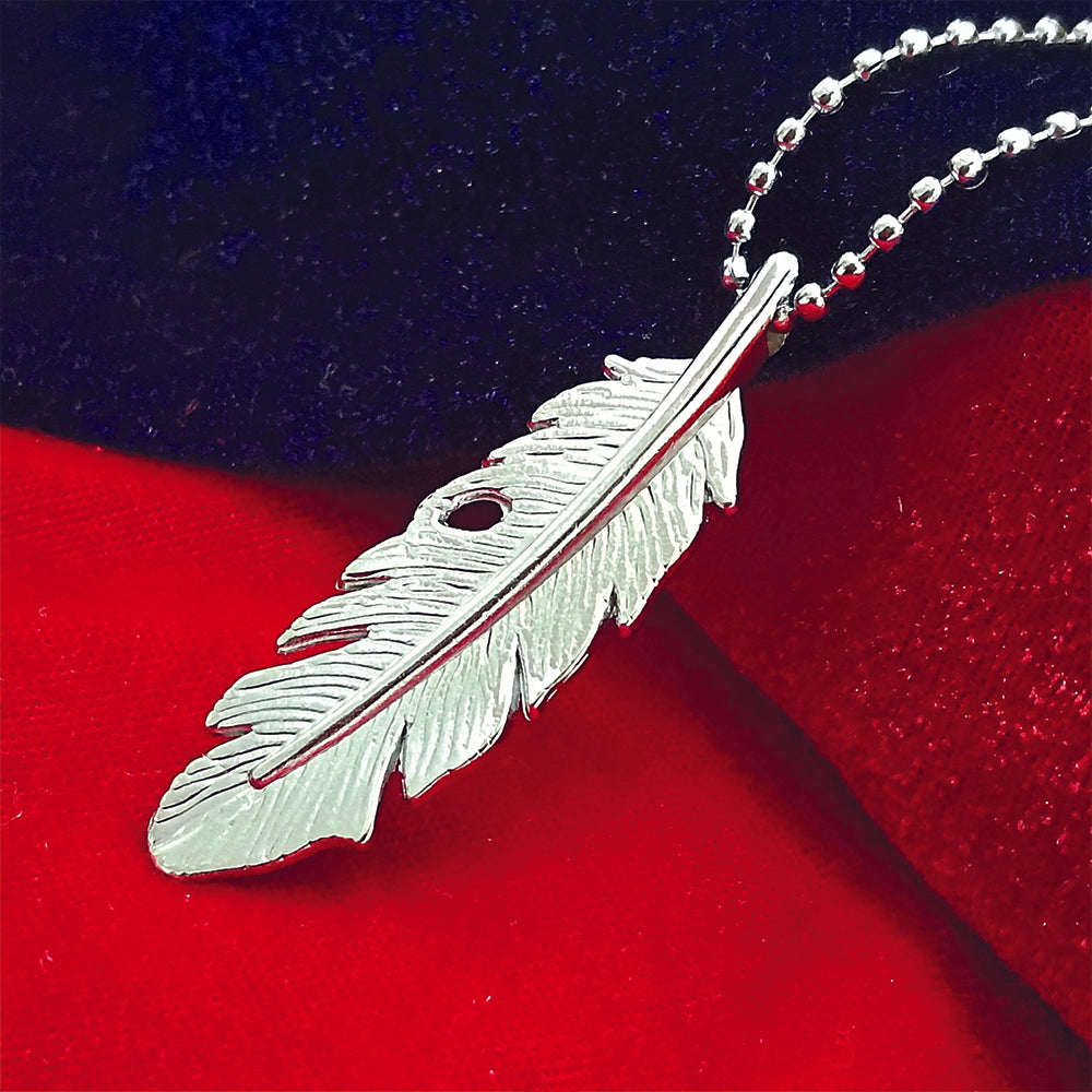 Urthn Stylish Feather chain pendent for men (Pack Of 6)