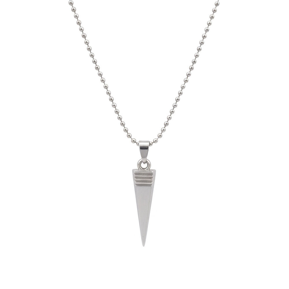 Urthn Stainless Steel Look Pointed Spike Pendant Chain (Pack Of 6)