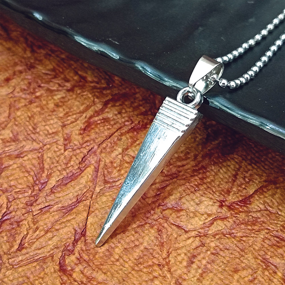 Urthn Stainless Steel Look Pointed Spike Pendant Chain (Pack Of 6)