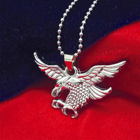 Urthn Flying Eagle Silver Finish Pendant Chain for Men (Pack Of 6)