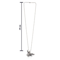 Urthn Flying Eagle Silver Finish Pendant Chain for Men (Pack Of 6)