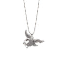 Urthn Flying Eagle Silver Finish Pendant Chain for Men (Pack Of 6)