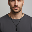 Urthn Stylish Black Bar Mens Necklace (Pack Of 6)