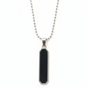 Urthn Stylish Sleek Black Bar Mens Necklace (Pack Of 6)