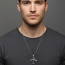 Urthn Stylish Airplane Mens Necklace (Pack Of 6)