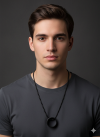 Urthn  fusion Ring Silver Plated Mens Necklace (Pack Of 6)