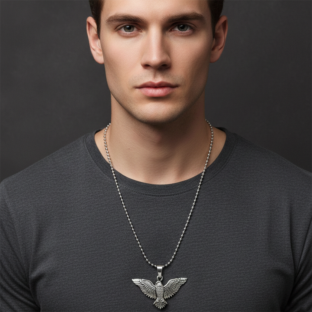 Urthn Stylish Eagle Mens Necklace (Pack Of 6)