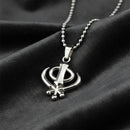 Urthn Mens Spiritual Khanda Symbol Chain Necklace(Pack of 6)