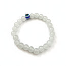 Urthn Grey Obsidian Beads Bracelet with Evil Eye Charm