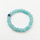 Urthn Blue Beads Bracelet with Evil Eye Charm (Pack Of 6)