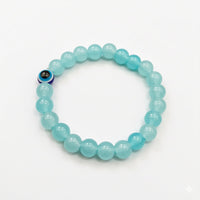 Urthn Blue Beads Bracelet with Evil Eye Charm (Pack Of 6)