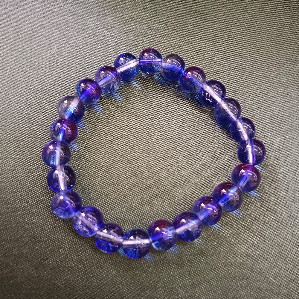 Urthn Adjustable Blue Beaded Wrist Bracelet (Pack Of 6)