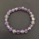 Urthn Stretchable Purple Beaded Wrist Bracelet