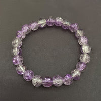 Urthn Stretchable Purple Beaded Wrist Bracelet