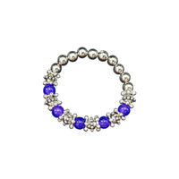 Urthn Stretchable Purple Color Beaded Wrist Bracelet