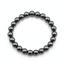 Urthn Unisex Hematite Beaded Stretch Bracelet (Pack Of 6)
