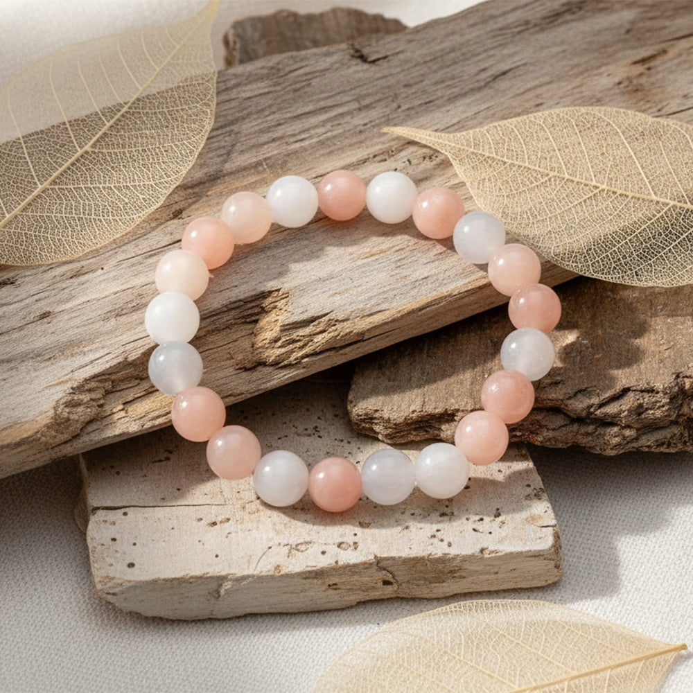 Urthn Pink Aventurine Natural Stone Bracelet(Pack of 3)