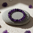 Urthn Amethyst Natural Stone Bracelet(Pack of 3)