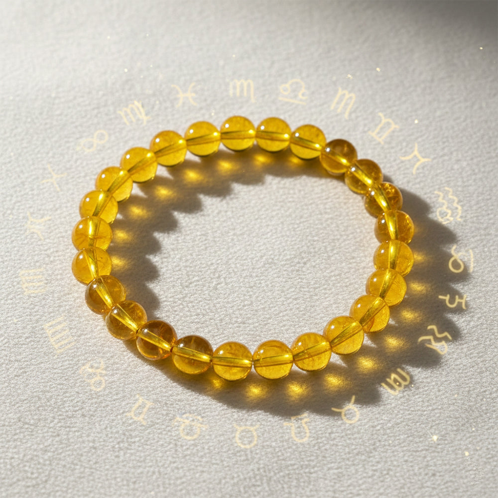 Urthn Citrine Natural Stone Bracelet(Pack of 3)