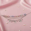 Urthn Silver Plated Assorted Charms Multi Layer Bracelet(Pack of 6)