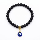 Urthn Black Beads Evil Eye Bracelet(Pack of 6)