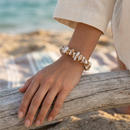 Urthn Minimalist Shell Stretch Bracelet for Women(Pack of 6)
