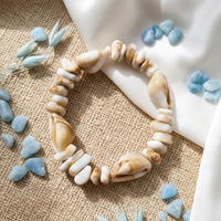 Urthn Minimalist Shell Stretch Bracelet for Women(Pack of 6)