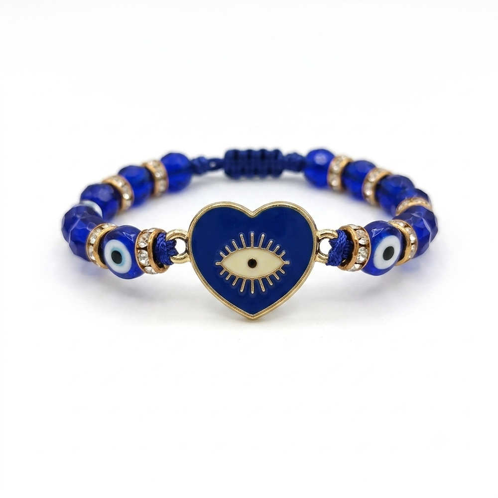 Urthn Protective Charm Evil Eye Beads Bracelet For Men (Set of 6)