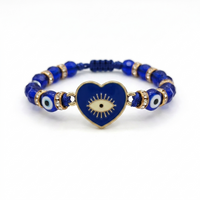 Urthn Protective Charm Evil Eye Beads Bracelet For Men (Set of 6)
