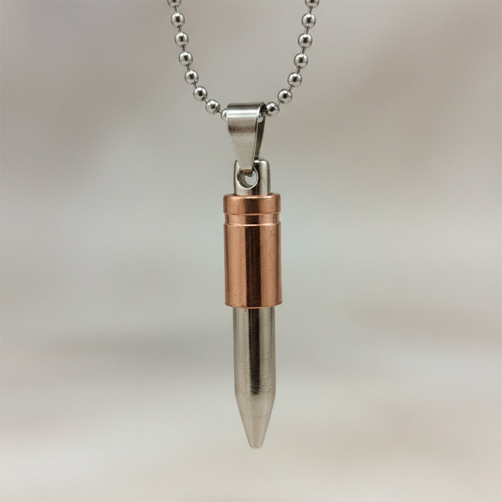 Urthn Rose Gold & Silver Tone Bullet Shape Pendant Necklace(Pack of 6)