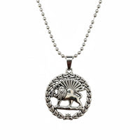 Urthn Persian Lion and Sun Pendent Necklace for Mens(Pack of 6)
