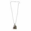 Urthn Silver Plated Sai Baba Pendant Necklace for Men(Pack of 6)