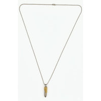 Urthn Gold & Silver Tone Bullet Shape Pendant Necklace for Men(Pack of 6)