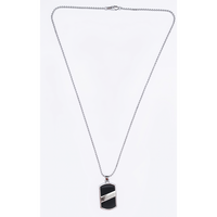 Urthn Luxury Black Finish Steel Chain Pendant for Men (Pack of 6)