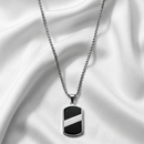 Urthn Luxury Black Finish Steel Chain Pendant for Men (Pack of 6)