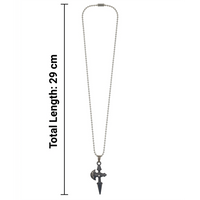 Urthn Unique Black Axe Steel Chain Pendant for Men (Pack of 6)