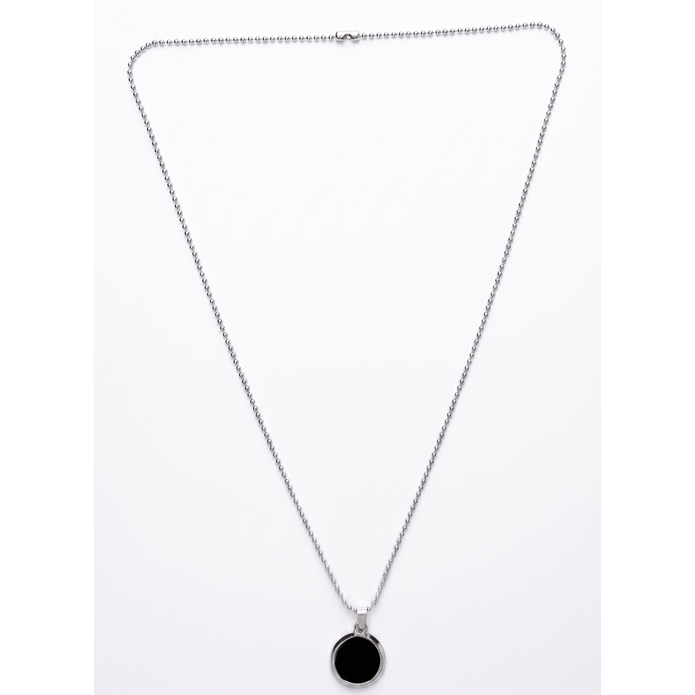 Urthn Round Steel Chain Pendant For Men (Pack of 6)