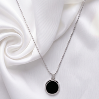 Urthn Round Steel Chain Pendant For Men (Pack of 6)