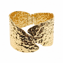 Urthn Hammered Texture Gold Plated Openable Cuff Kada(Pack of 3)