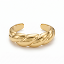 Urthn Gold-Plated Twisted Design Open Cuff Kada Bracelet for Women(Pack of 6)